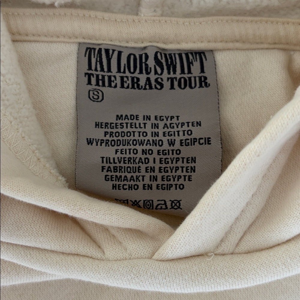 Taylor Swift The Eras Tour Beige Hoodie small - Picture 4 of 6
